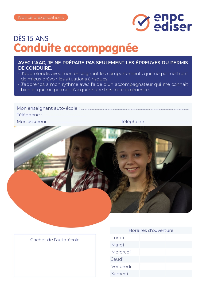 Notice de présentation de la conduite accompagnée